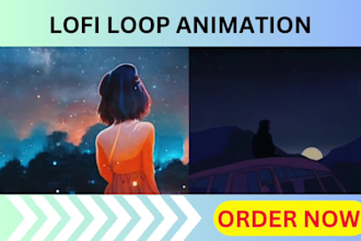 create lofi loop animation lofi video