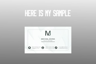 design professional business cards and visiting cards that stand out