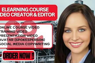create and edit online training course video elearning realistic ai course ppt
