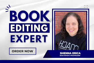 provide proofreading developmental editing copy editing to polish your book