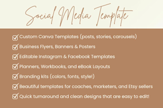 design eye catching canva templates for social media and business, canva ebook