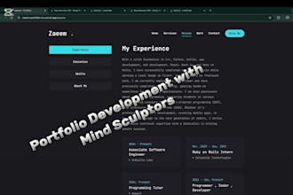 design and build a professional portfolio or personal website
