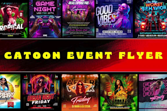 design awesome event flyer cartoon event flyer birthday party event flyer poster