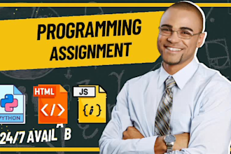 do programming assignment in python , java , c , and html