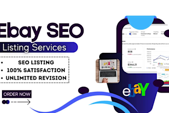 do ebay listing, seo and optimization to boost your product sales in 48h
