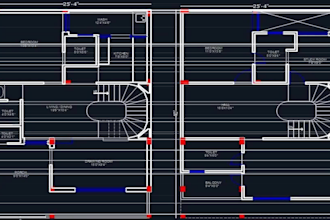 provide architectural draftsman and 2d floor plans