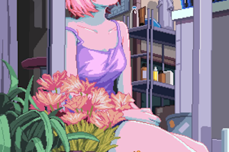 make a loop pixel art animation