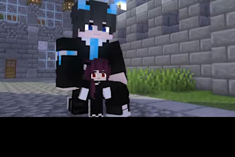 make 3d animation minecraft film or song clip for you
