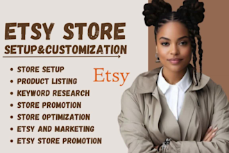 set up your etsy digital products shop with SEO listings and stan store