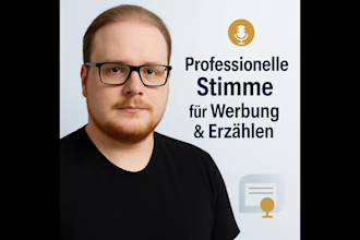 record a german voice over for ads, narration