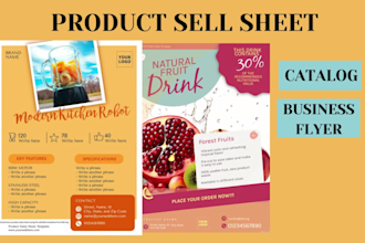do sell sheets, business flyer, product catalog, sales sheets, brochure