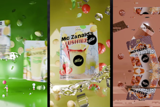 create a 3d animation for mylar bags