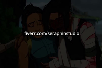 2d cartoon music video animation, 2d animated short film, 2d anime animation