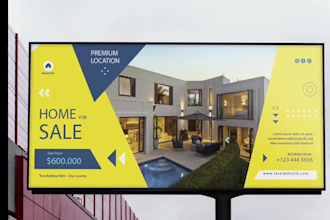 design modern billboard, event banner, and outdoor banners