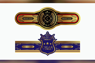 create unique cigar label, cigar logo, cigar band and cigar box design in 24hrs
