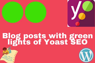 blog content with green lights of yoast SEO