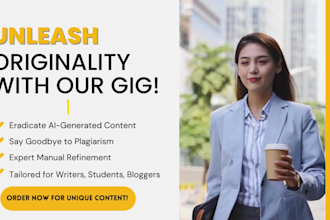 provide ai content and plagiarism removal services
