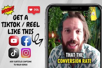 edit and add catchy subtitles and captions to reels, tiktok, youtube shorts