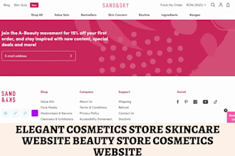 design cosmetic website beauty website skincare website spa website makeup store