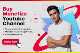 buy monetize youtube channel, channel promotion and video promotion