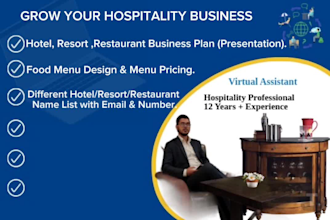 help you to grow your hospitality, hotel, resort, restaurant business