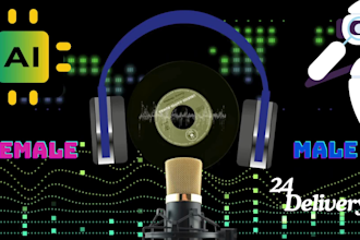 create premium, ultra realistic male and female voiceover