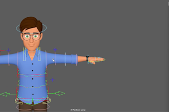 advanced 3d rigging with dynamics and facial controls