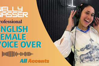 record an energetic english voice over in american or british accent