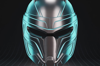sculpt 3d mask 3d helmet cosplay mask 3d cosplay props 3d model mask for prints