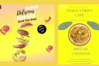 create attractive facebook,instagram food posts