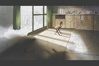 create immersive background art