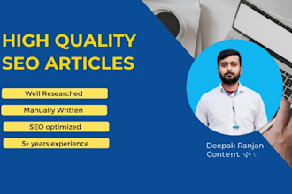 do SEO article writing, content writing and blog writing
