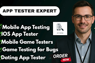 get 20 testers, 20 android app  tester, ios app, game, dating app, app review