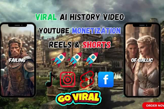 create epic viral ai history videos for youtube, instagram and tiktok