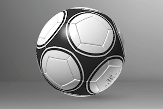 design 2d and 3d soccer ball or football volleyball