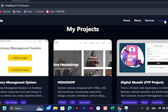 create a professional and modern portfolio website