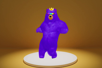 do custom 3d character modelling for game or animation