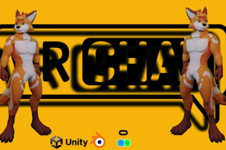 create a vrchat furry avatar model, vrchat avatar, vrc fursona