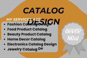 design professional catalog for food electronic ecommerce and more