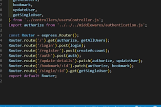 develop a nodejs api for you application
