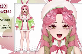 draw and rig male or female model, anime art, vtuber rigging, for vtube studio