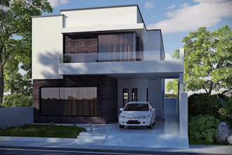 design residential exterior and do 3d rendering