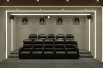 do luxury home theater design with acoustic treatment