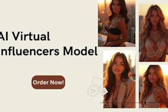 create realistic ai virtual influencer model, fanvue, ai dancing video, nsfw
