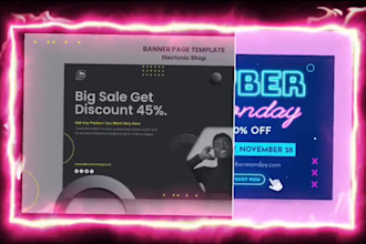 design website banner, web slider, and shopify banner
