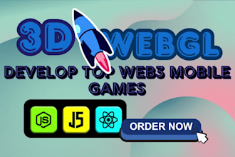 develop a stunning game webgl threejs webvr 3d animation, configurator, effect