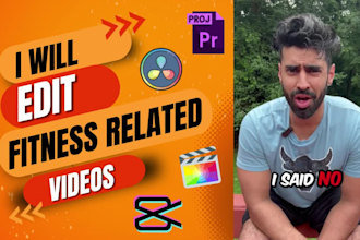 create or edit promotional video for gym, fitness, and sports
