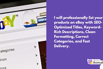 do professional ebay product listings with SEO titles and descriptions