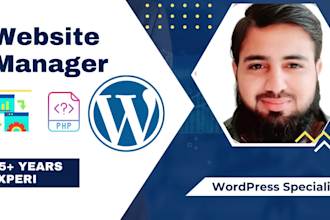 do website management, website manager or wordpress maintenance