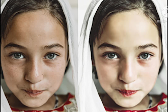 headshot retouch, portrait, skin, and photo editing